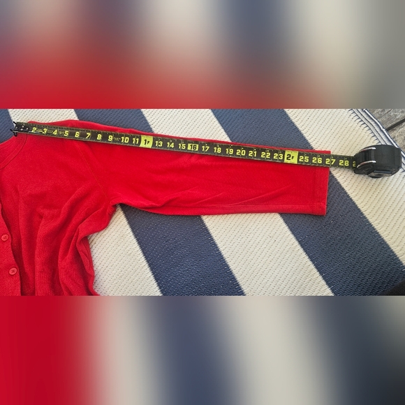 EUC Eddie Bauer Sweater X-Large Brick Red Button Front Cardigan - Picture 4 of 10